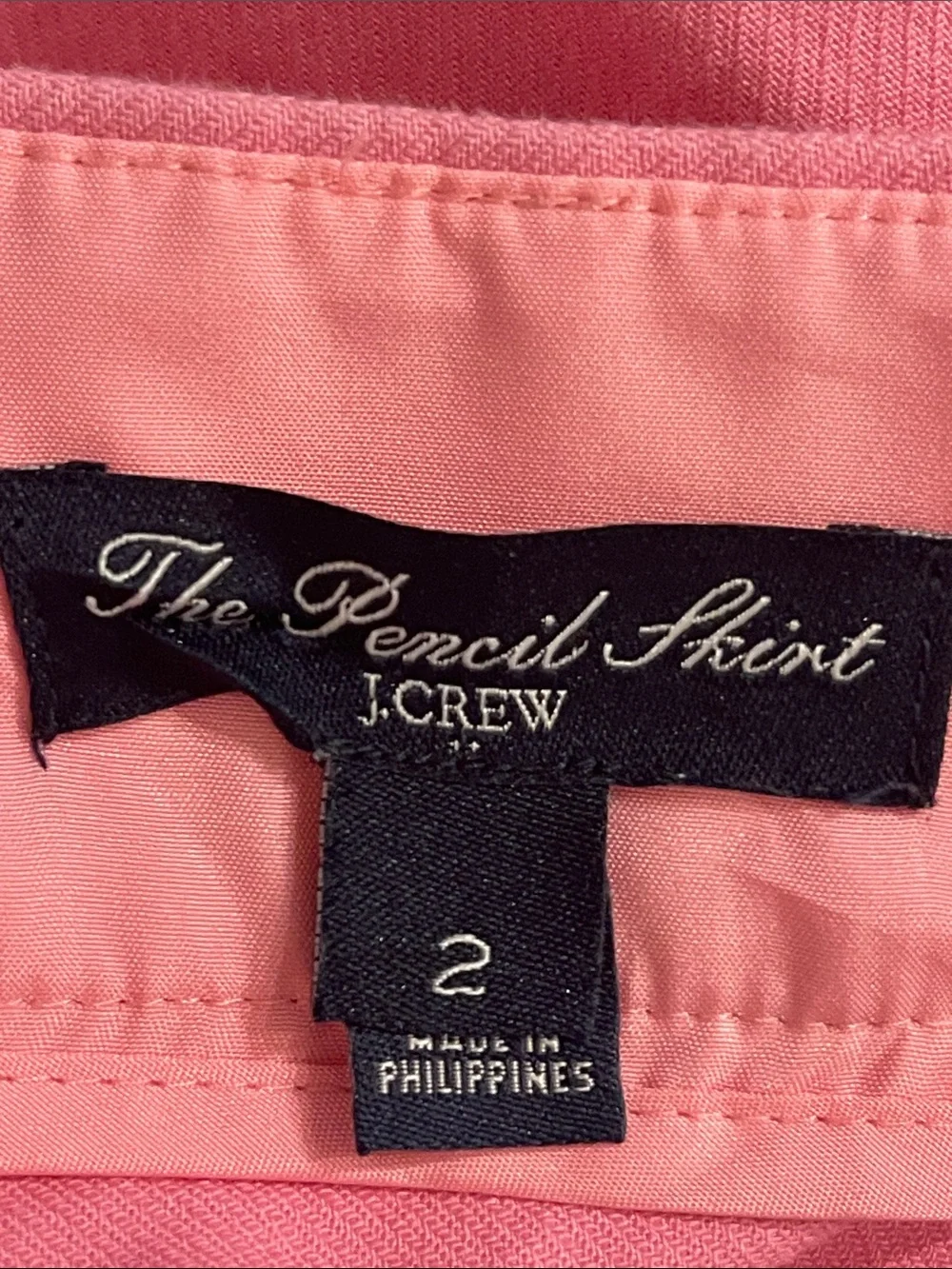 J. Crew Coral Pencil Skirt